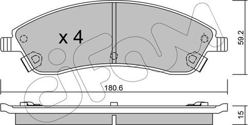 Cifam 822-699-0 - Тормозные колодки, дисковые, комплект autospares.lv