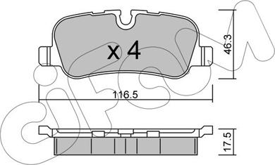 Cifam 822-694-0 - Тормозные колодки, дисковые, комплект autospares.lv