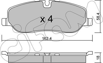 Cifam 822-693-0 - Тормозные колодки, дисковые, комплект autospares.lv