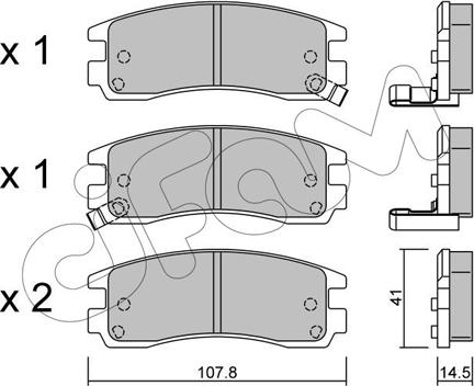 Cifam 822-697-0 - Тормозные колодки, дисковые, комплект autospares.lv