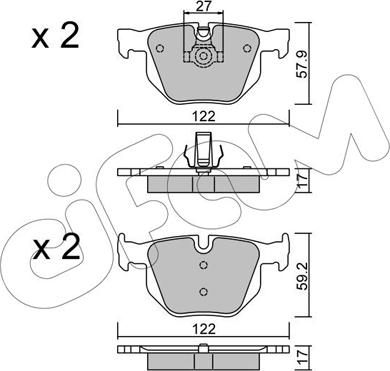 Cifam 822-644-0 - Тормозные колодки, дисковые, комплект autospares.lv