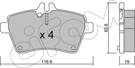 Cifam 822-646-0 - Тормозные колодки, дисковые, комплект autospares.lv