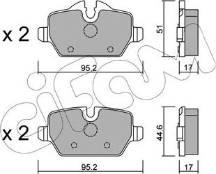 Cifam 822-641-0 - Тормозные колодки, дисковые, комплект autospares.lv