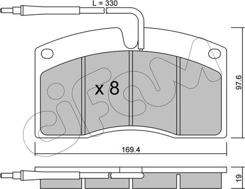 Cifam 822-648-0 - Тормозные колодки, дисковые, комплект autospares.lv