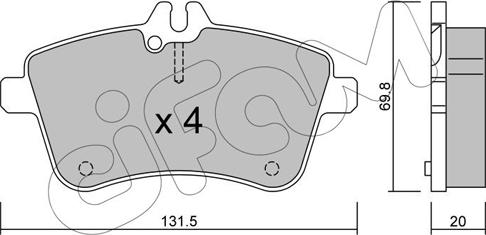 Cifam 822-647-0 - Тормозные колодки, дисковые, комплект autospares.lv