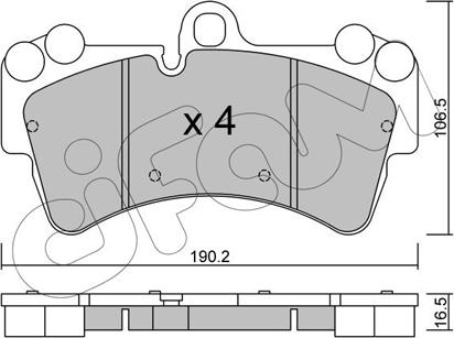 Cifam 822-654-0 - Тормозные колодки, дисковые, комплект autospares.lv