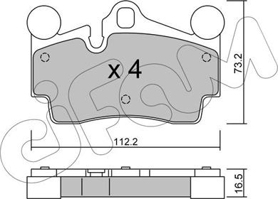 Cifam 822-655-0 - Тормозные колодки, дисковые, комплект autospares.lv