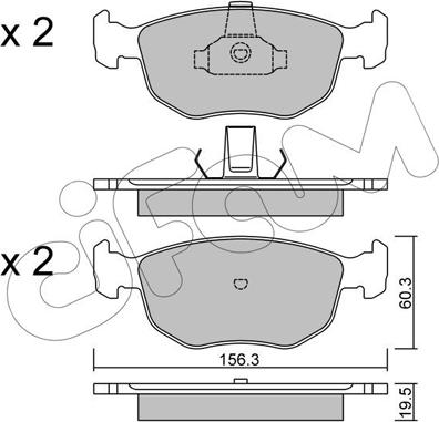 Cifam 822-656-0 - Тормозные колодки, дисковые, комплект autospares.lv