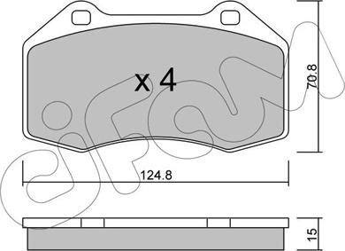 Cifam 822-651-0 - Тормозные колодки, дисковые, комплект autospares.lv