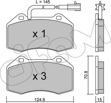 Cifam 822-651-1 - Тормозные колодки, дисковые, комплект autospares.lv