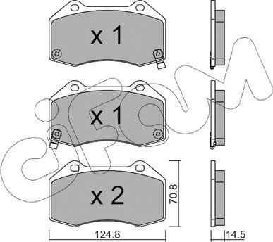 Cifam 822-651-3 - Тормозные колодки, дисковые, комплект autospares.lv