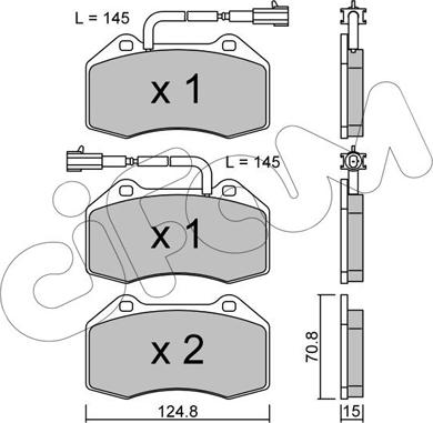 Cifam 822-651-2 - Тормозные колодки, дисковые, комплект autospares.lv