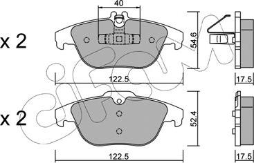 Cifam 822-666-2 - Тормозные колодки, дисковые, комплект autospares.lv