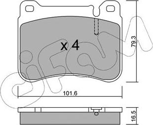 Cifam 822-668-0 - Тормозные колодки, дисковые, комплект autospares.lv