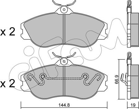 Cifam 822-663-0 - Тормозные колодки, дисковые, комплект autospares.lv