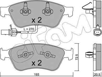 Cifam 822-662-0 - Тормозные колодки, дисковые, комплект autospares.lv