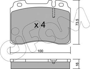 Cifam 822-667-1 - Тормозные колодки, дисковые, комплект autospares.lv