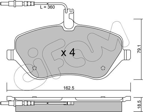 Cifam 822-601-0 - Тормозные колодки, дисковые, комплект autospares.lv