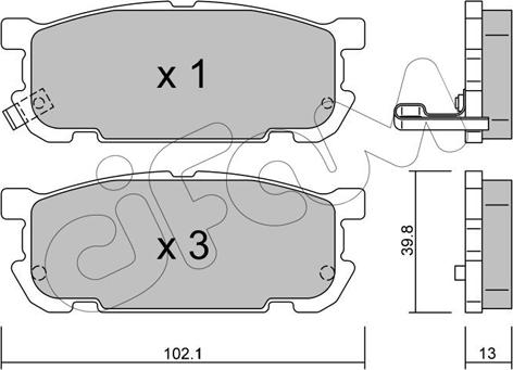 Cifam 822-608-0 - Тормозные колодки, дисковые, комплект autospares.lv