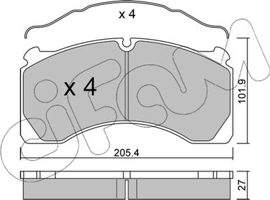 Cifam 822-603-0 - Тормозные колодки, дисковые, комплект autospares.lv