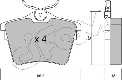 Cifam 822-602-0 - Тормозные колодки, дисковые, комплект autospares.lv