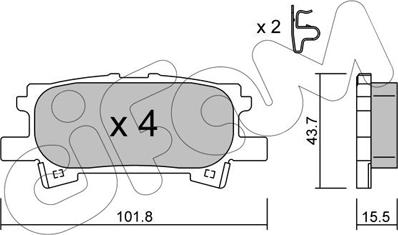 Cifam 822-619-0 - Тормозные колодки, дисковые, комплект autospares.lv