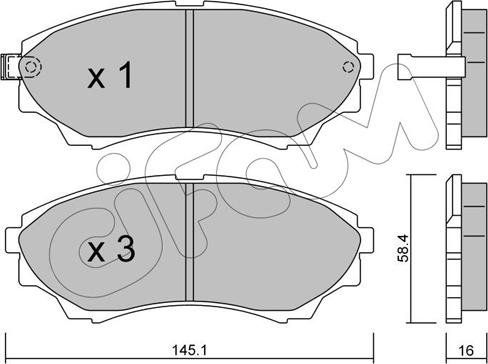 Cifam 822-610-0 - Тормозные колодки, дисковые, комплект autospares.lv