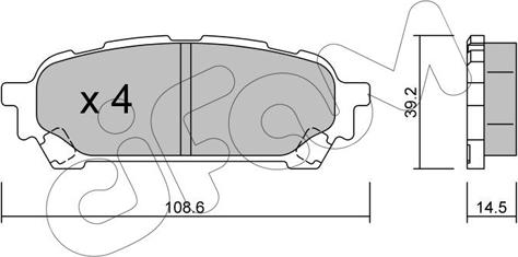 Cifam 822-613-0 - Тормозные колодки, дисковые, комплект autospares.lv