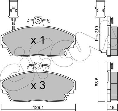 Cifam 822-689-0 - Тормозные колодки, дисковые, комплект autospares.lv