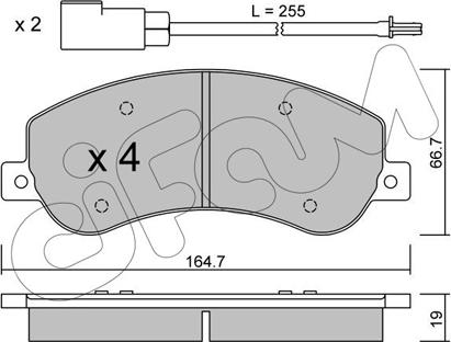 Cifam 822-680-0 - Тормозные колодки, дисковые, комплект autospares.lv