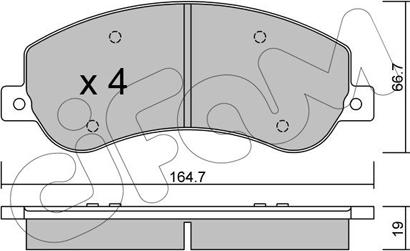 Cifam 822-680-1 - Тормозные колодки, дисковые, комплект autospares.lv