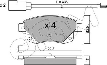 Cifam 822-681-0 - Тормозные колодки, дисковые, комплект autospares.lv