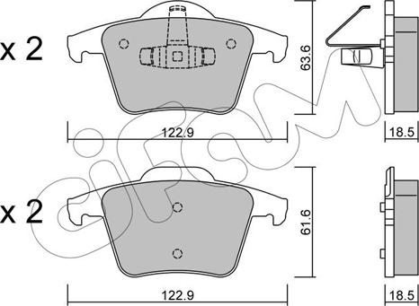 Cifam 822-688-0 - Тормозные колодки, дисковые, комплект autospares.lv