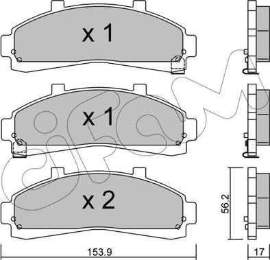 Cifam 822-683-0 - Тормозные колодки, дисковые, комплект autospares.lv