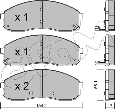 Cifam 822-631-0 - Тормозные колодки, дисковые, комплект autospares.lv