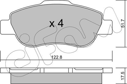 Cifam 822-638-0 - Тормозные колодки, дисковые, комплект autospares.lv