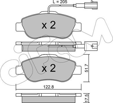 Cifam 822-638-2 - Тормозные колодки, дисковые, комплект autospares.lv