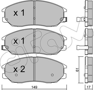 Cifam 822-633-0 - Тормозные колодки, дисковые, комплект autospares.lv