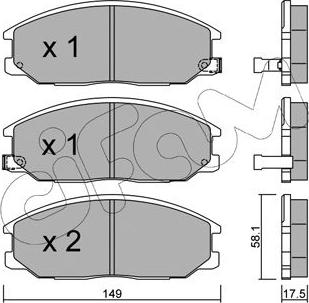 Cifam 822-632-0 - Тормозные колодки, дисковые, комплект autospares.lv