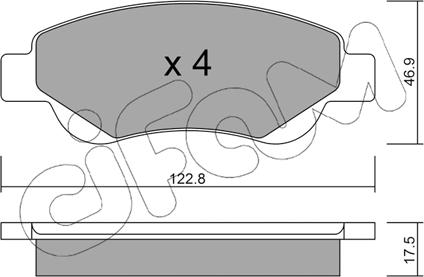 Cifam 822-637-0 - Тормозные колодки, дисковые, комплект autospares.lv