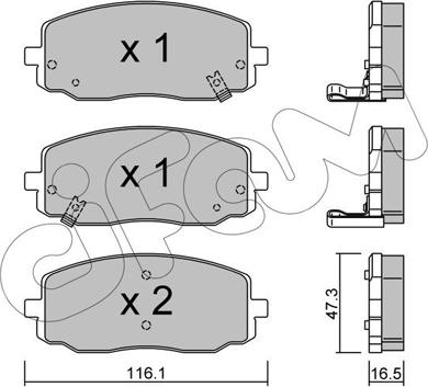 Cifam 822-629-0 - Тормозные колодки, дисковые, комплект autospares.lv