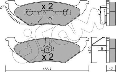 Cifam 822-624-0 - Тормозные колодки, дисковые, комплект autospares.lv