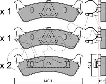 Cifam 822-628-0 - Тормозные колодки, дисковые, комплект autospares.lv