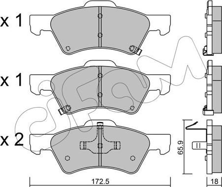 Cifam 822-623-0 - Тормозные колодки, дисковые, комплект autospares.lv