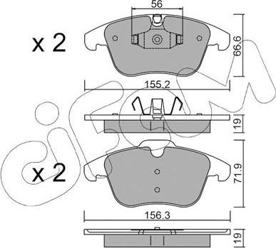 Cifam 822-675-4 - Тормозные колодки, дисковые, комплект autospares.lv