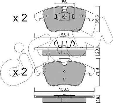 Cifam 822-675-0 - Тормозные колодки, дисковые, комплект autospares.lv