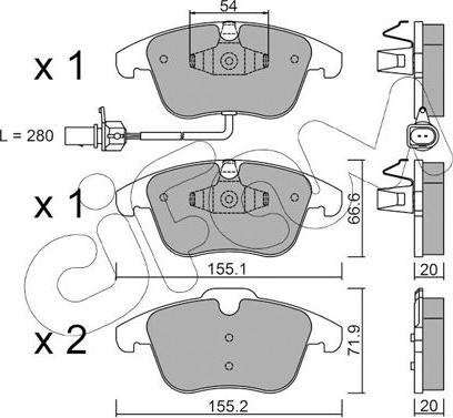 Cifam 822-675-2 - Тормозные колодки, дисковые, комплект autospares.lv