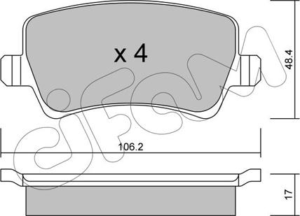 Cifam 822-676-0 - Тормозные колодки, дисковые, комплект autospares.lv