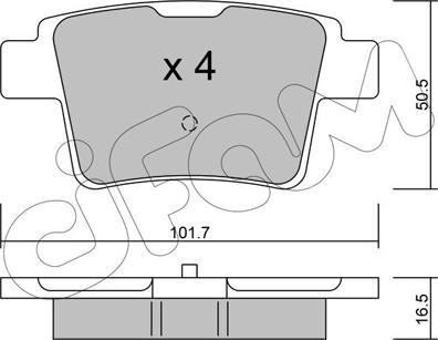 Cifam 822-677-0 - Тормозные колодки, дисковые, комплект autospares.lv