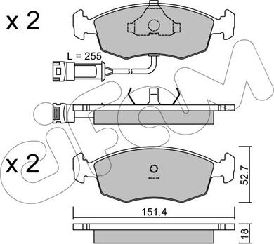 Cifam 822-094-0 - Тормозные колодки, дисковые, комплект autospares.lv